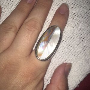 Abalone shell ring
